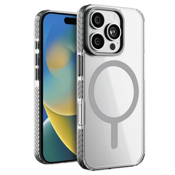 Combat Hard TPU & Polycarbonate Back Cover for Apple iPhone 16 Pro Max (MagSafe Compatible, Grey)