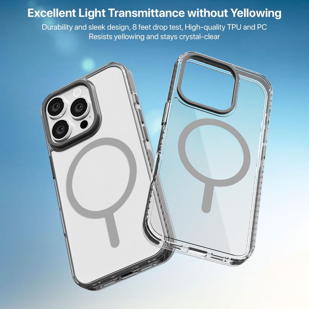 Combat Hard TPU & Polycarbonate Back Cover for Apple iPhone 16 Pro Max (MagSafe Compatible, Grey) - Image 11
