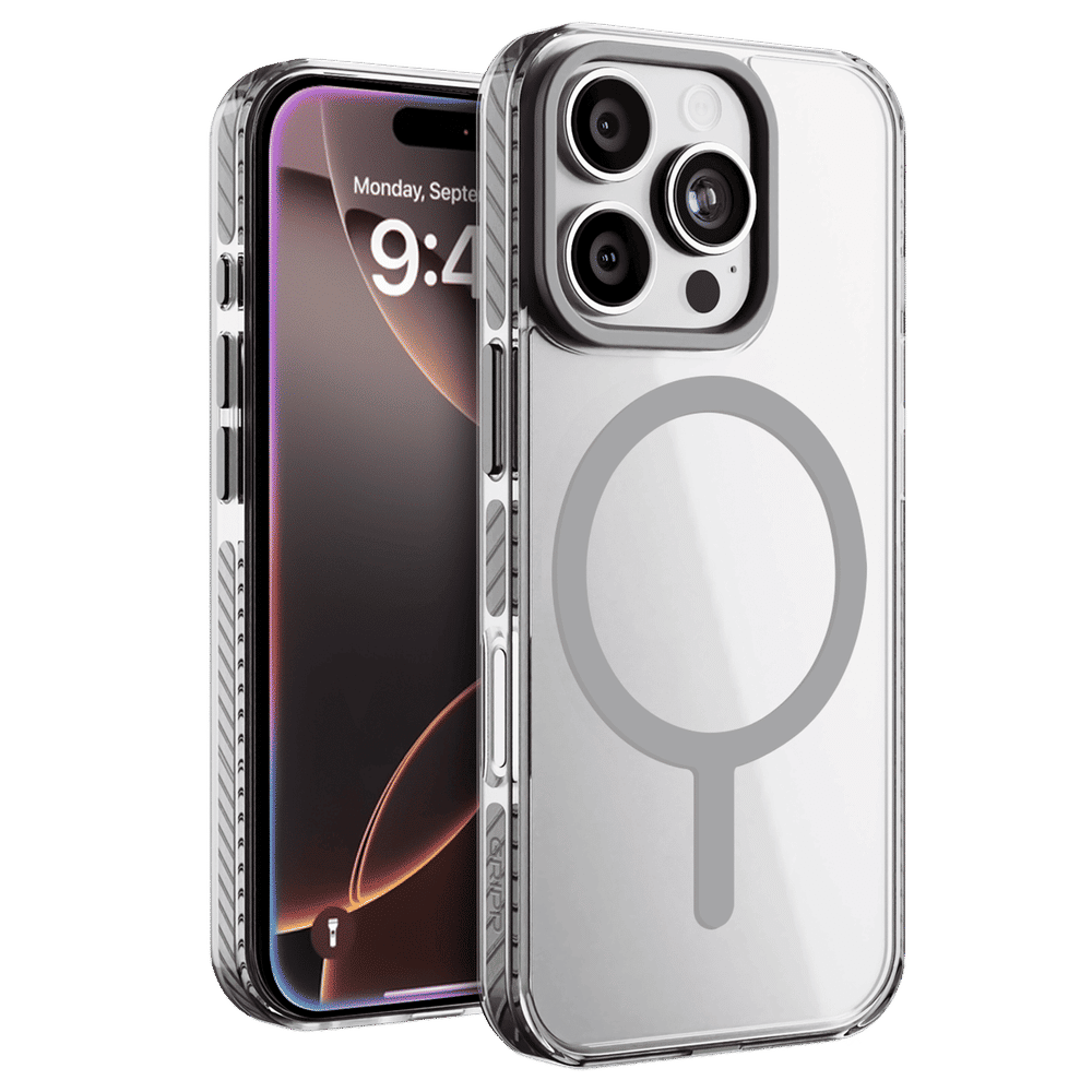 Combat Hard TPU & Polycarbonate Back Cover for Apple iPhone 16 Pro Max (MagSafe Compatible, Grey) - Image 8