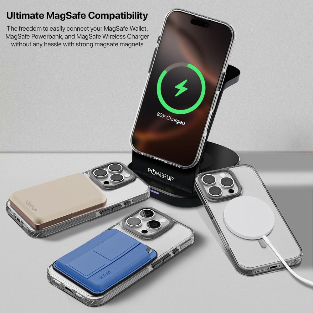 Combat Hard TPU & Polycarbonate Back Cover for Apple iPhone 16 Pro Max (MagSafe Compatible, Grey) - Image 9