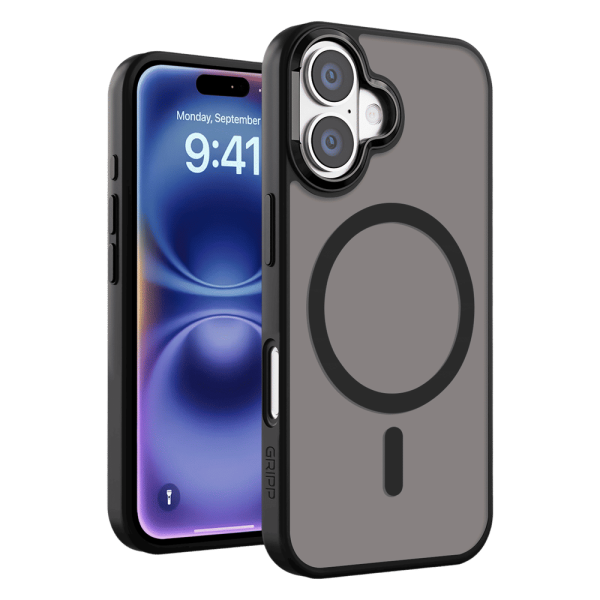 Xtreme Hard & Soft TPU Back Cover for Apple iPhone 16 Plus (MagSafe Compatible, Black)