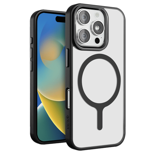 Clarion Hard & Soft TPU & Polycarbonate Back Cover for Apple iPhone 16 Pro Max (MagSafe Compatible, Black)