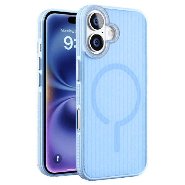 Slimfit TPU Back Cover for Apple iPhone 16 Plus (MagSafe Charging Support, Blue)