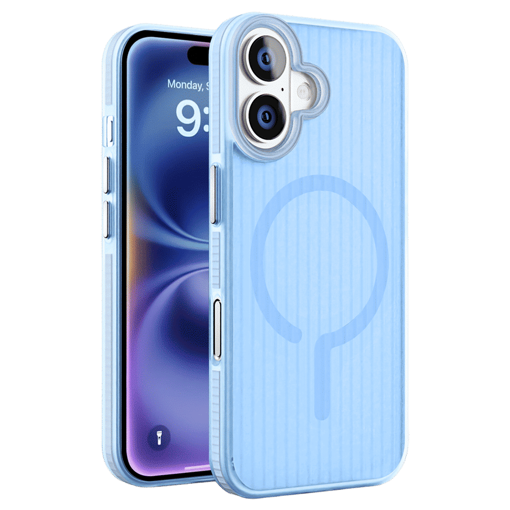 Slimfit TPU Back Cover for Apple iPhone 16 Plus (MagSafe Charging Support, Blue)