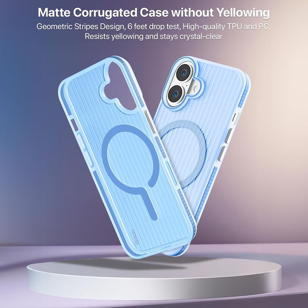 Slimfit TPU Back Cover for Apple iPhone 16 Plus (MagSafe Charging Support, Blue) - Image 8
