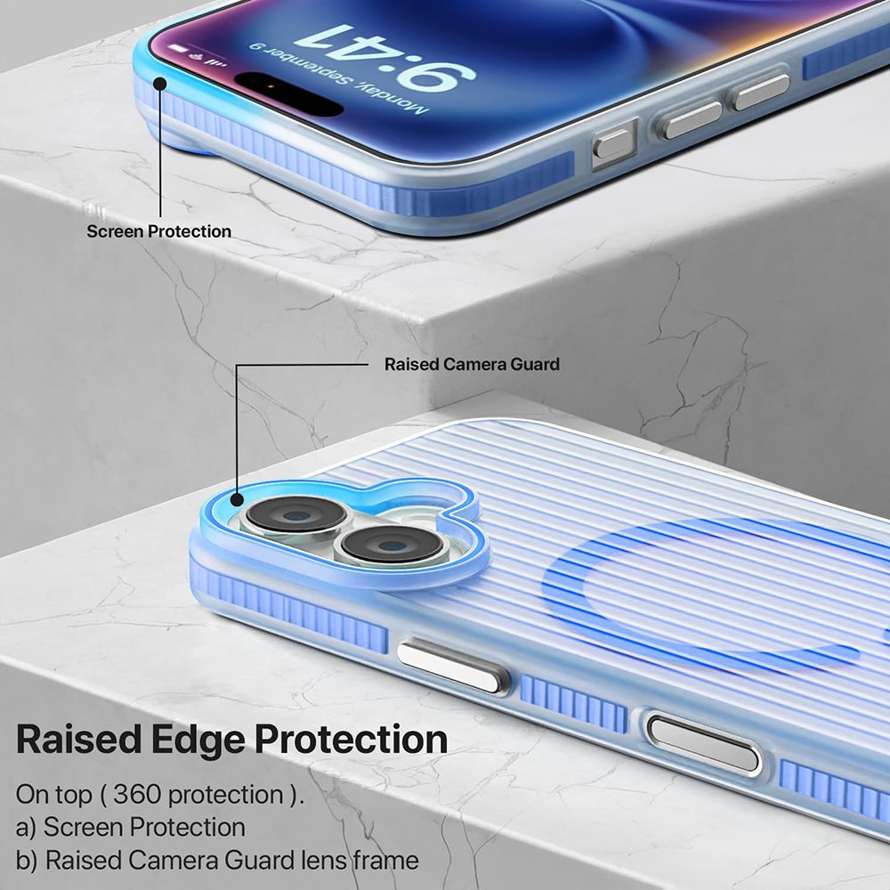 Slimfit TPU Back Cover for Apple iPhone 16 Plus (MagSafe Charging Support, Blue) - Image 9