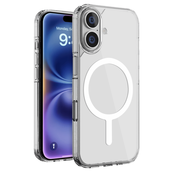 Tempered Glass & Polycarbonate, Silicone Back Cover Combo for Apple iPhone 16 Plus (MagSafe Charging Support, Transparent)