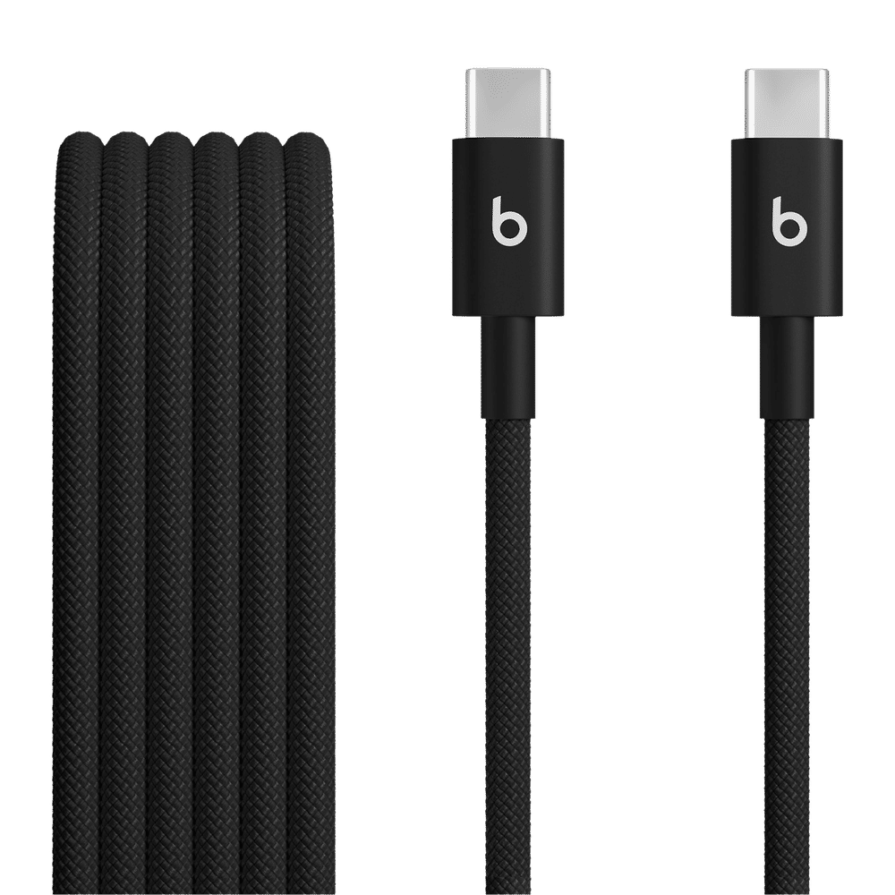 Type C to Type C 5 Feet (1.5M) Cable (Tangle-free Woven Design, Bolt Black)