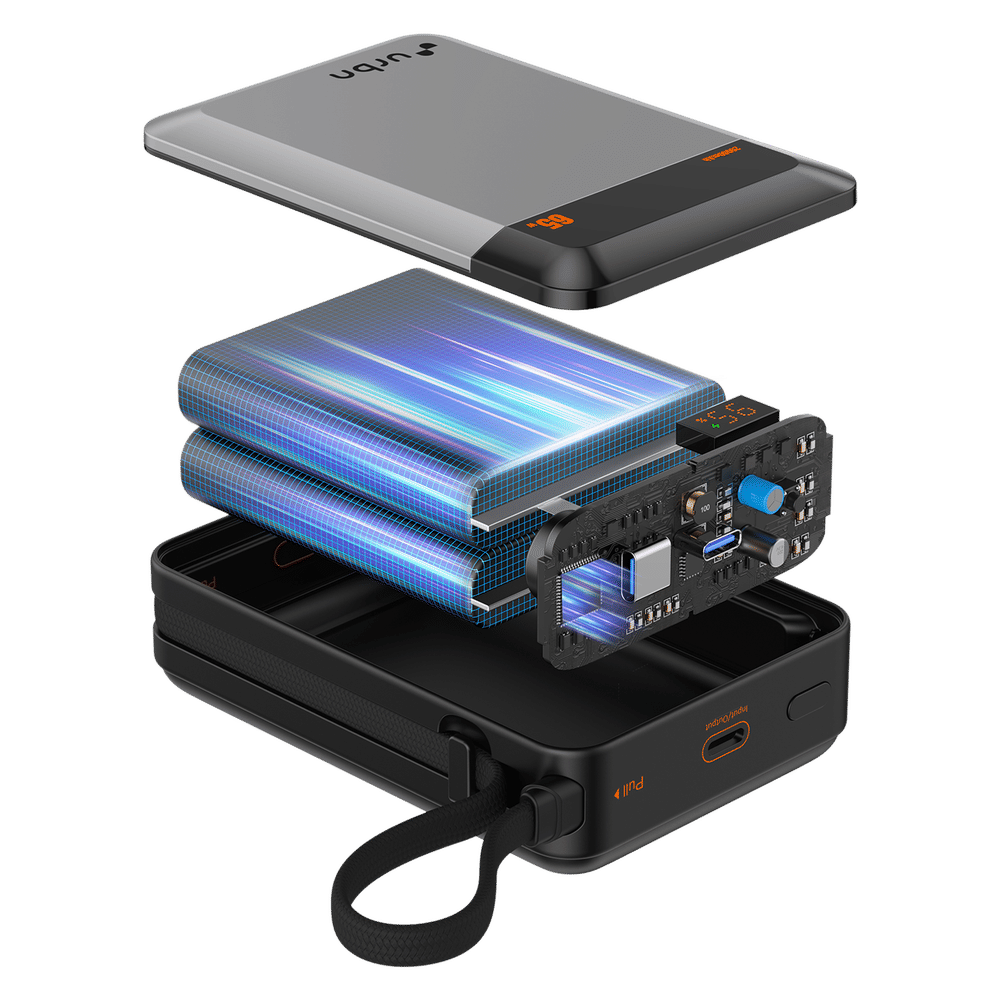 20000 mAh 65W Fast Charging Power Bank (2 Type C Port, 12 Layer Circuit Protection, Grey) - Image 14