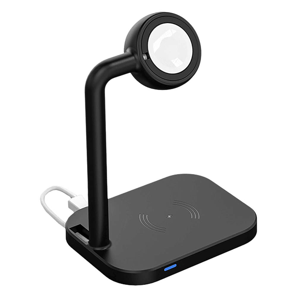 15W 3-in-1 Wireless Charger for Phones, TWS and iWatch (LED Charging Indicator, Black)