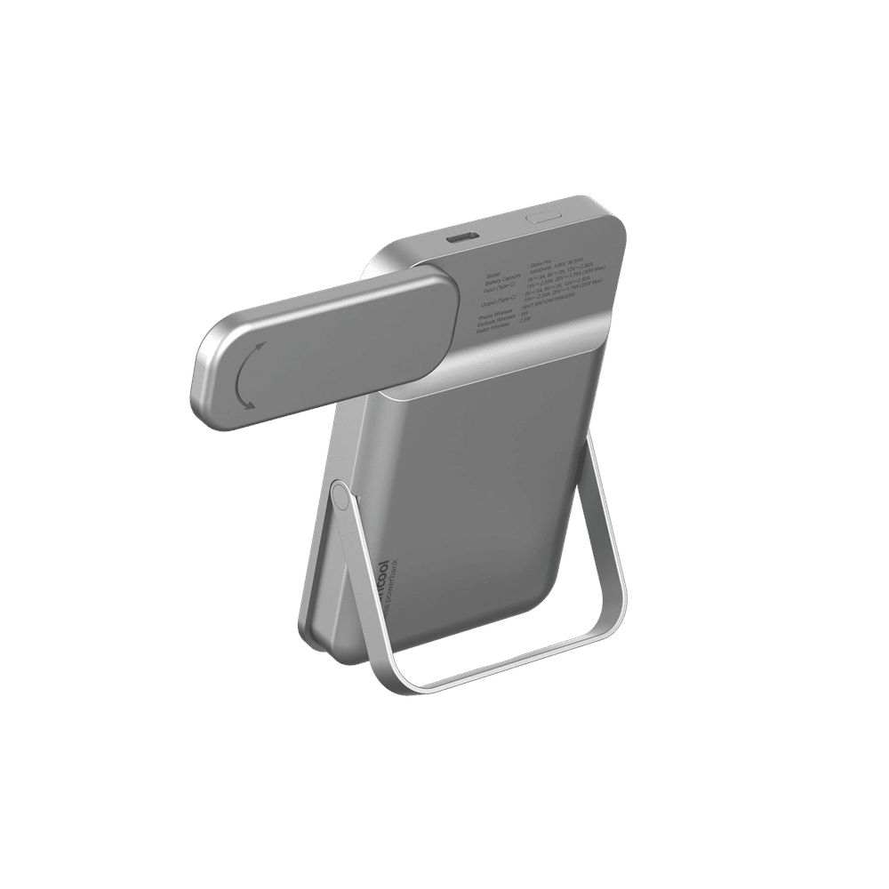 10000 mAh 35W Fast Charging Power Bank (1 Type C Port, Premium Aluminium Casing, MagSafe Compatible, Built-in Apple Watch Charger, Silver) - Image 6